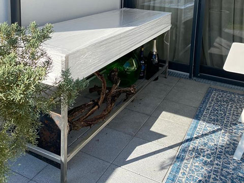 Durner Schutzhülle Gartenmöbel Tisch vorher